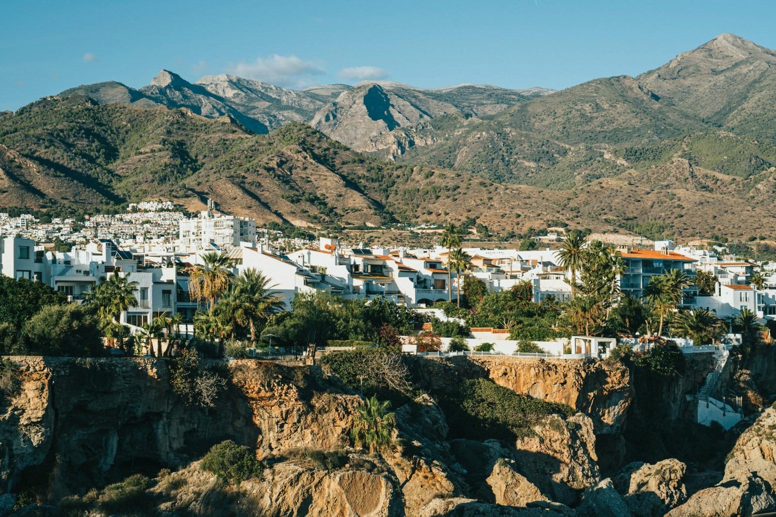 White village above the coast near Nerja