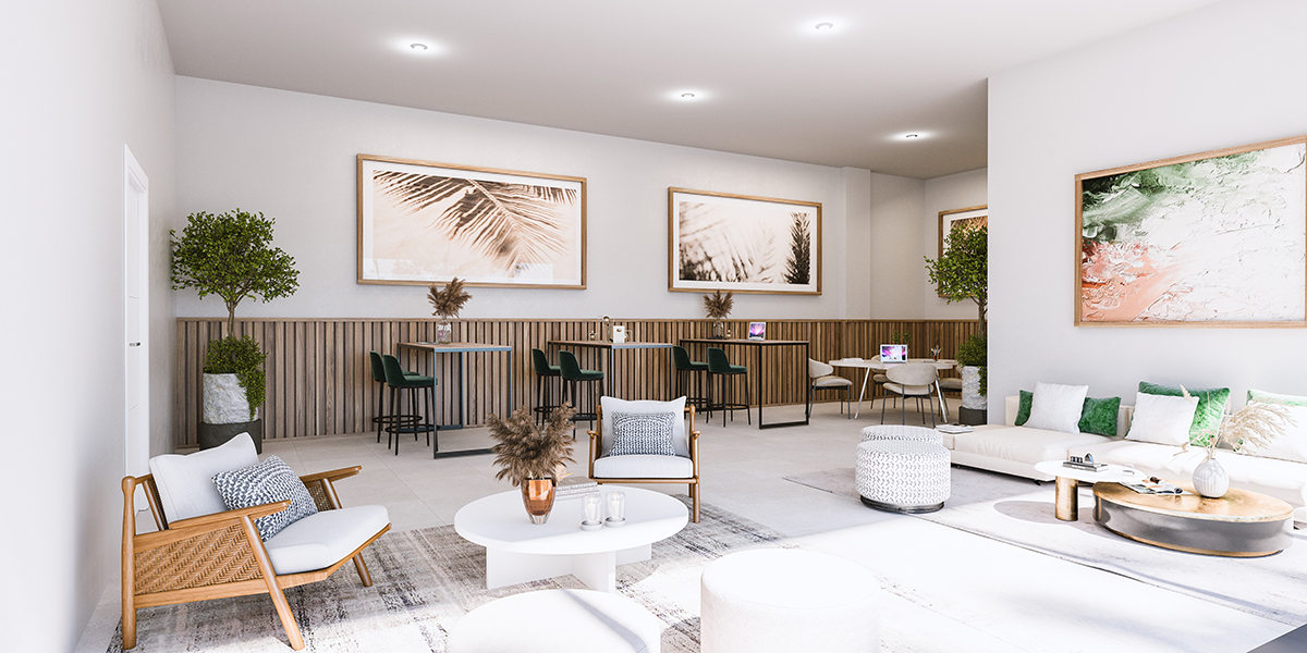 The shared room to work in. MedBlue Marbella, Los Monteros, Marbella.
